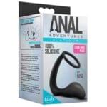 Anillo con Plug Anal Estimulador de Prostata "Adventures " - Negro