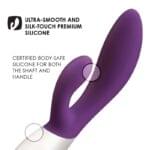 Vibrador de Lujo Lelo Ina Wave - Plum 20 cm. Estimulacion Punto G y Clitoris. - Imagen 5