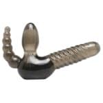 Strapless 15 cm. Strap-On Con Estimulador Anal - Negro - Imagen 2