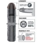 Funda Realística con Extensión Fantasy-X Mega 3"Negro. - Imagen 3