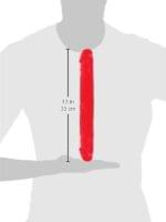 Consolador Doble Placer 32 cm. Basix 12" Rojo. - Imagen 2