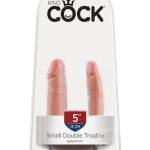 Consolador Doble Placer. King Cock Double Trouble Piel.
