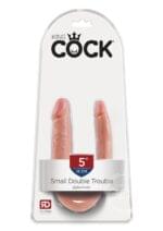 Consolador Doble Placer. King Cock Double Trouble Piel.