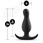 Plug anal - "Adventures Platinum - Plug Curve - Negro - Imagen 3