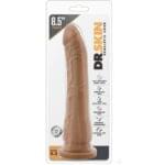 Consolador 22 cm. con Succión - "Dr. Skin" - Bronceado.