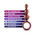 Anal Adventures Matrix 14 cm.- Beaded Loop Plug - Copper - Imagen 5