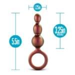 Anal Adventures Matrix 14 cm.- Beaded Loop Plug - Copper - Imagen 4