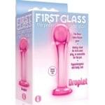 Dildo en Cristal 11.5 cm. Droplet Rosado.