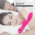 Vibrador con Estimulador de Clítoris 19 cm. Recargable Morado. - Imagen 2