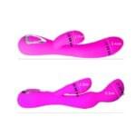 Vibrador con Estimulador de Clítoris 19 cm. Recargable Morado. - Imagen 6