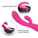 Vibrador con Estimulador de Clítoris 19 cm. Recargable Morado. - Imagen 4