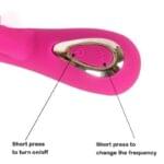 Vibrador con Estimulador de Clítoris 19 cm. Recargable Morado. - Imagen 3