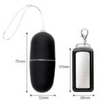 Huevo Vibrador 7 cm. con control Remoto Negro. - Imagen 3