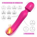 Vibrador Masajeador Recargable con Temperatura Iris. - Imagen 4