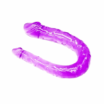 Consolador 23 cm. Doble Penetración Morado. (Bulk)