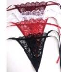 Panty en Encaje con Cintas Color Blanco. - Imagen 3