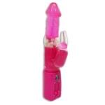 Vibrador 24 cm. Rotador con Estimulacion Clitorial Conejo Rosa. - Imagen 2