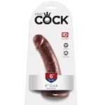 Consolador 17 cm. Realistico con Succion King Cock" - Café.