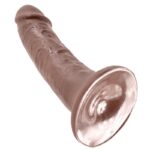 Consolador 17 cm. Realistico con Succion King Cock" - Café. - Imagen 2