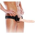 Vibrador Arnés 25 cm. Piel Con Orificio Fetish Fantasy. - Imagen 3