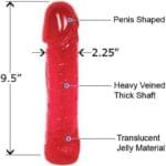 Consolador 24 cm. Grueso Color Rojo. - Imagen 2