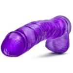Consolador 36 cm. con Testiculos y Succion B Yours Plus Hefty N' Hung morado. - Imagen 2