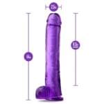 Consolador 36 cm. con Testiculos y Succion B Yours Plus Hefty N' Hung morado. - Imagen 5