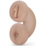 M for Men Soft & Wet Double Trouble Brilla en la Oscuridad Masturbador/Stroker Realista Vainilla. - Imagen 3