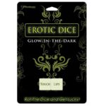 Juego de Dados Brillan en la Oscuridad en Ingles.