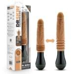 Blush Dr. Skin Silicone Dr. Arthur Large Vibrante, Giratorio y de Empuje de 10,5 pulgadas en color canela