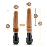 Blush Dr. Skin Silicone Dr. Arthur Large Vibrante, Giratorio y de Empuje de 10,5 pulgadas en color canela - Imagen 5