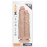 Dr. Skin Double Trouble Realistic Piel Consolador de 27 cm. con Base de Ventosa.