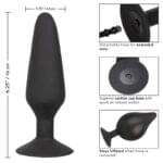 Plug Anal 15 cm. Inflable X-Large Silicone Negro. - Imagen 7