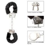 Esposas Metalicas Recubiertas en Peluche Negro. - Imagen 4