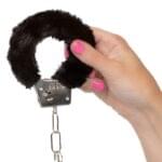 Esposas Metalicas Recubiertas en Peluche Negro. - Imagen 3