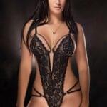 Body Con Tiras Negro En Talla Unica