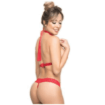 Conjunto con Top Semitransparente Rojo. - Imagen 2