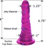 Consolador 17 cm. en Espiral Color Morado. - Imagen 3