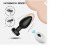 Mini Plug Anal 9 cm. - Recargable Con Control Remoto - Negro - Imagen 2