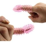 Funda Para Dedos Con Puntos Estimulantes Rosa * Unidad. - Imagen 4
