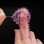 Funda Para Dedos Con Puntos Estimulantes Rosa * Unidad. - Imagen 3