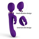 Vibrador Doble Funcion 24.5 cm. -Peter The Greate- Morado.