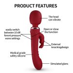 Vibrador Doble Funcion 24.5 cm. -Peter The Greate- Morado. - Imagen 4