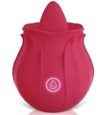 Vibrador Touch Of Happiness 6.5 cm. En forma de Rosa - Rojo