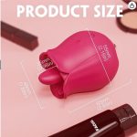 Vibrador Touch Of Happiness 6.5 cm. En forma de Rosa - Rojo - Imagen 7