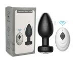 Mini Plug Anal 9 cm. - Recargable Con Control Remoto - Negro