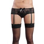 Panty Liguero En Tull Color Negro.