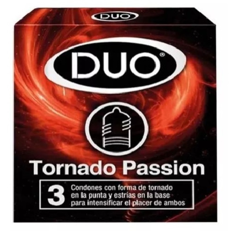 DUO-TORNADO Condón Duo Tornado Passion * 3 Unidades. - Imagen 1