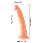 Consolador Realista 21 cm. Con Succion Negro. - Imagen 3
