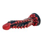 Consolador Cocodrilo Extremo 20.5 cm. Rojo/Negro. - Imagen 6